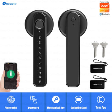 SmarDeer Electronic Door lock for Tuya Smart Lock Indoor Bluetooth Fingerprint Lock with Left and right doors