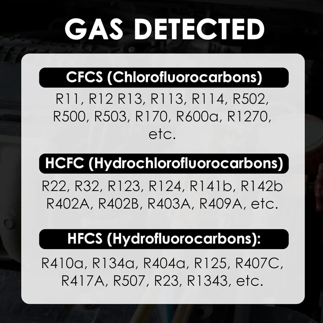 Halogen Gas Leak Detector 0-1000ppm Refrigerant Detection, 10.5-Inch Gooseneck, Vibration & Visual Alerts for AC & Industry