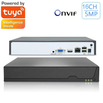 SmartCnet Tuya Smart Onvif 8CH 16CH 5MP H.265 Video Surveillance NVR Recorder Motion Detect Recorder for IP Camera CCTV System