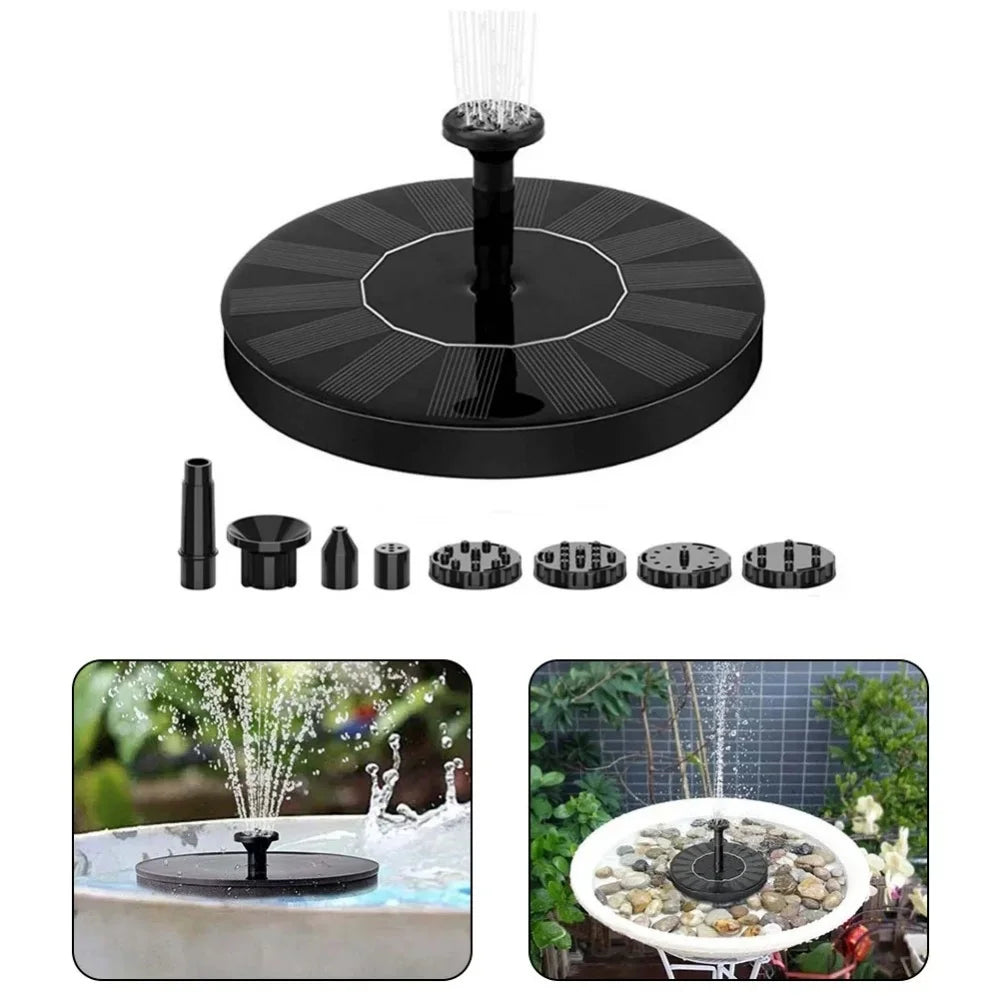 Solar Water Fountain Pond Waterfall Fountain Garden Supplies Decoration Solar Powered Fountain Bird Baths Outdoor Garden Decor