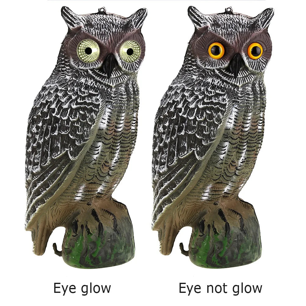 Decoy Pest  Decoy Solar Powered Owl Hunting Decoy Bird Scarer Deterrent Pest Control Garden Decor  Owl Garden