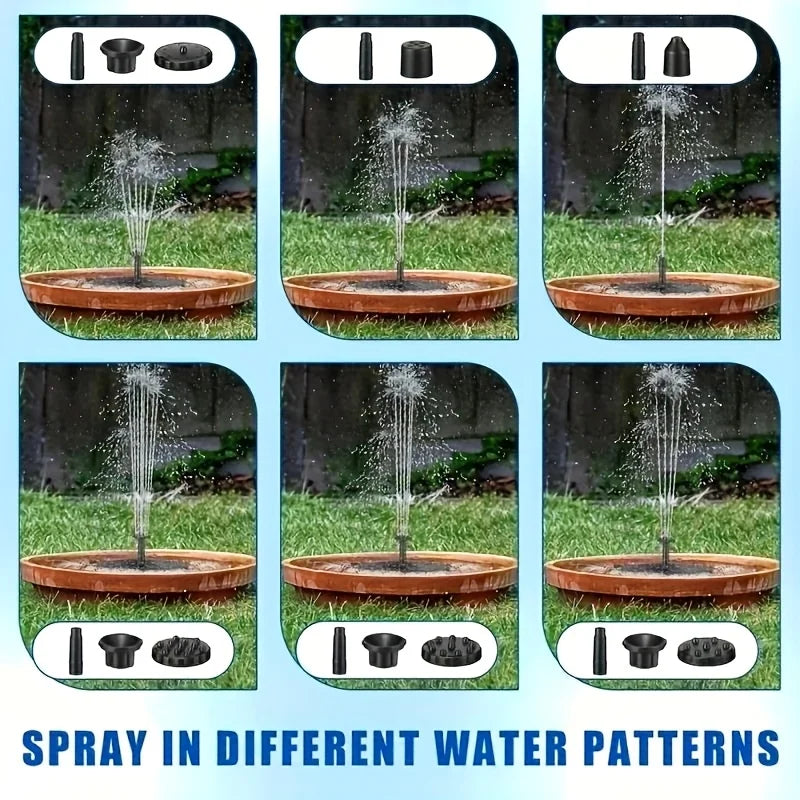 Circular Solar Fountain Pump Outdoor Swimming Pool Mini Floating Fountain Garden Courtyard Water Landscape Decoration Fountain