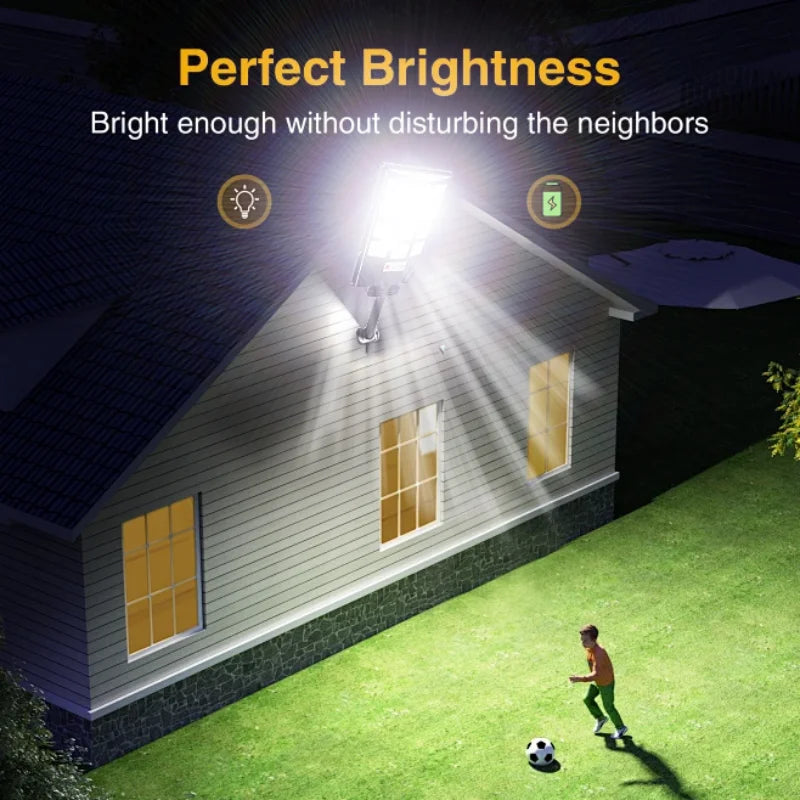 1200W Solar Light Outdoor Integrated Super Bright Motion Sensor Strong Power Sunlight Waterproof Garden Wall Street Lighting