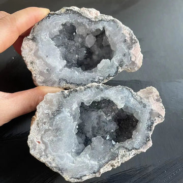 1PC 300-500g Natural Crystal Agate A Pair Geodes Gemstone Sakura  Raw Stone Slice Polished Handmade Healing Crystal Home Decor